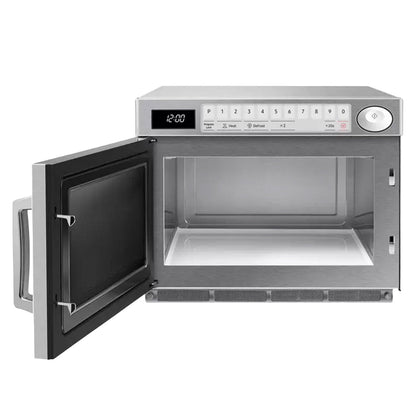 Samsung 1500w Microwave (CM1529) front view with open door