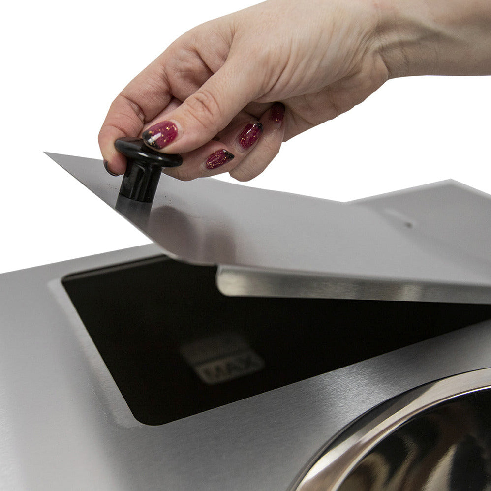 Parry Mobile Hand Wash Basin (MWBT) showing lifting the flap