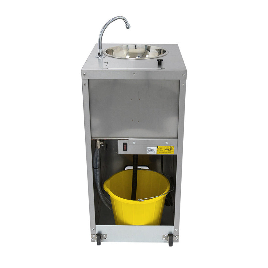 Parry Mobile Hand Wash Basin (MWBT) waste bucket to rear