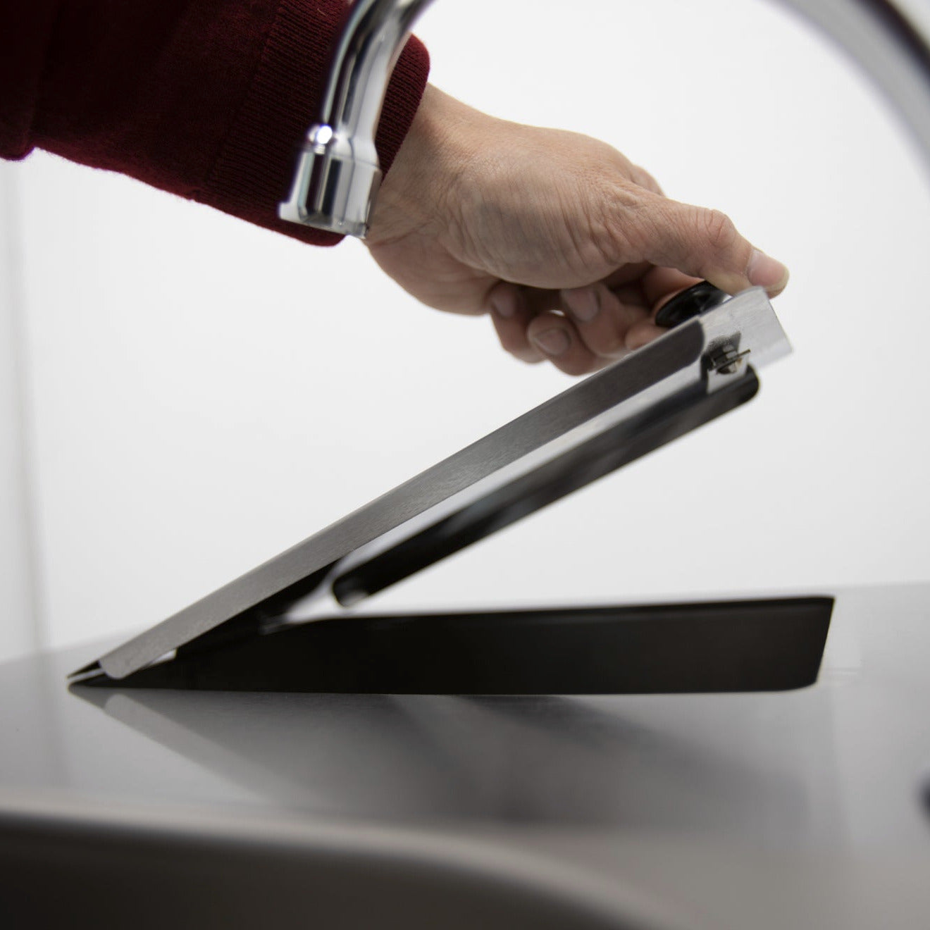 Parry Mobile Hand Wash Basin with Door to front (MWBTD) lifted flap