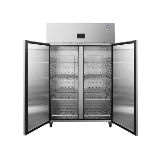 Atosa 1400L Double Door Refrigerator (PBF80RSGR) with doors open