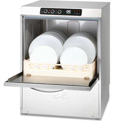 DC Undercounter Dishwasher (PD50) side view open and loaded