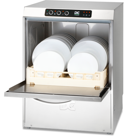 DC Undercounter Dishwasher (PD50) side view open and loaded