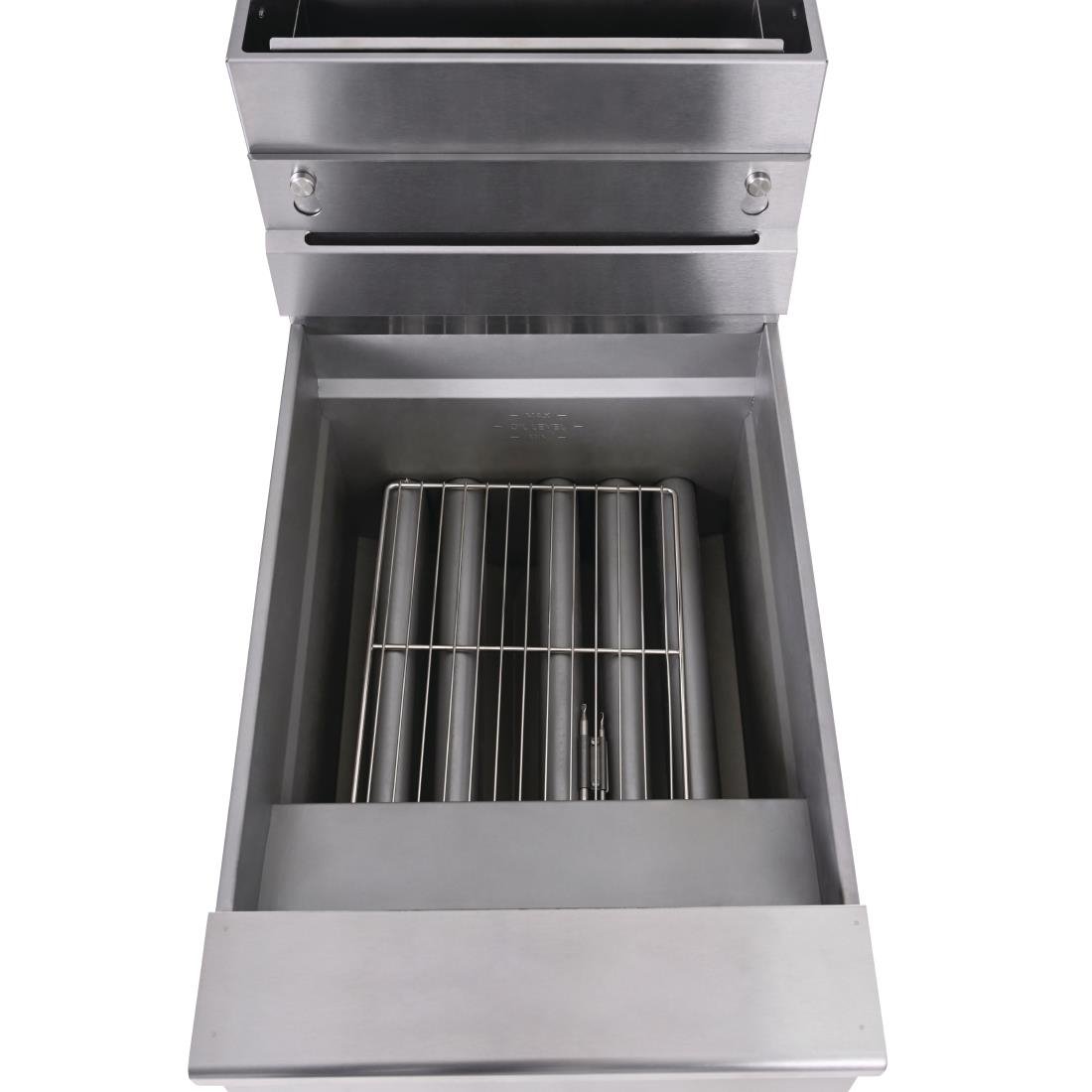 Pitco Single Tank Gas Fryer SG18S looking inside