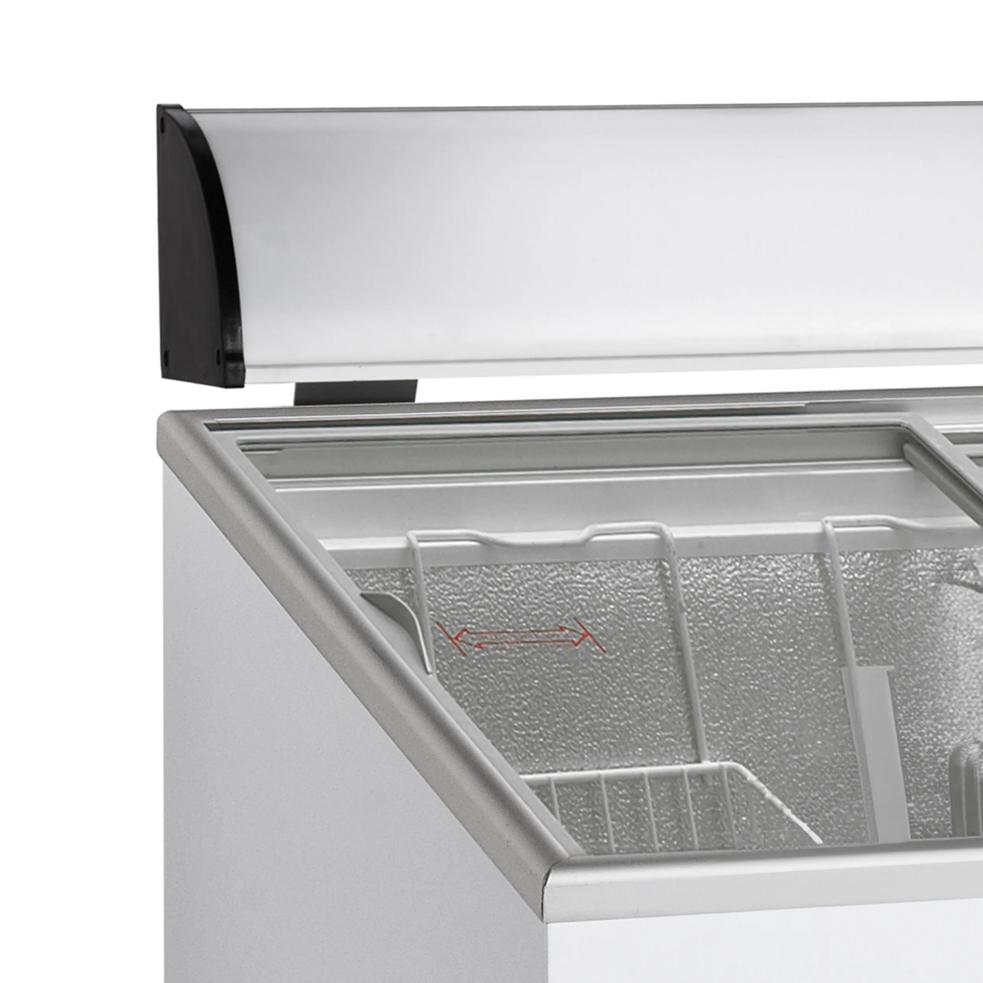 Tefcold 115L Display Chest Freezer (ST160) close up on interior