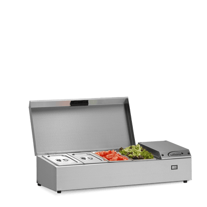Williams Refrigerated Topping Unit (TW9) side view with open lid