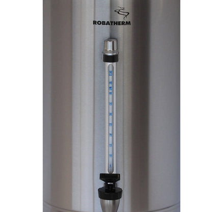 Roband Urn close up on water level indicator