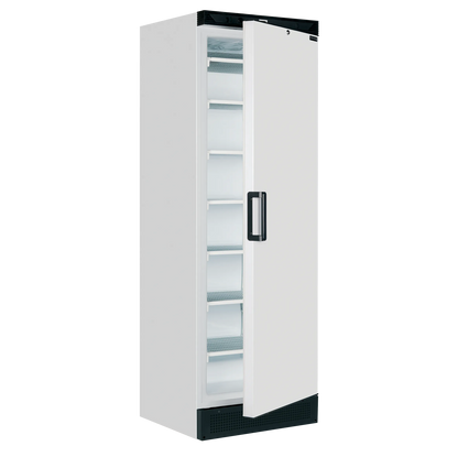 Tefcold 300L Single Door Freezer (UFFS371SD) front left view with open door