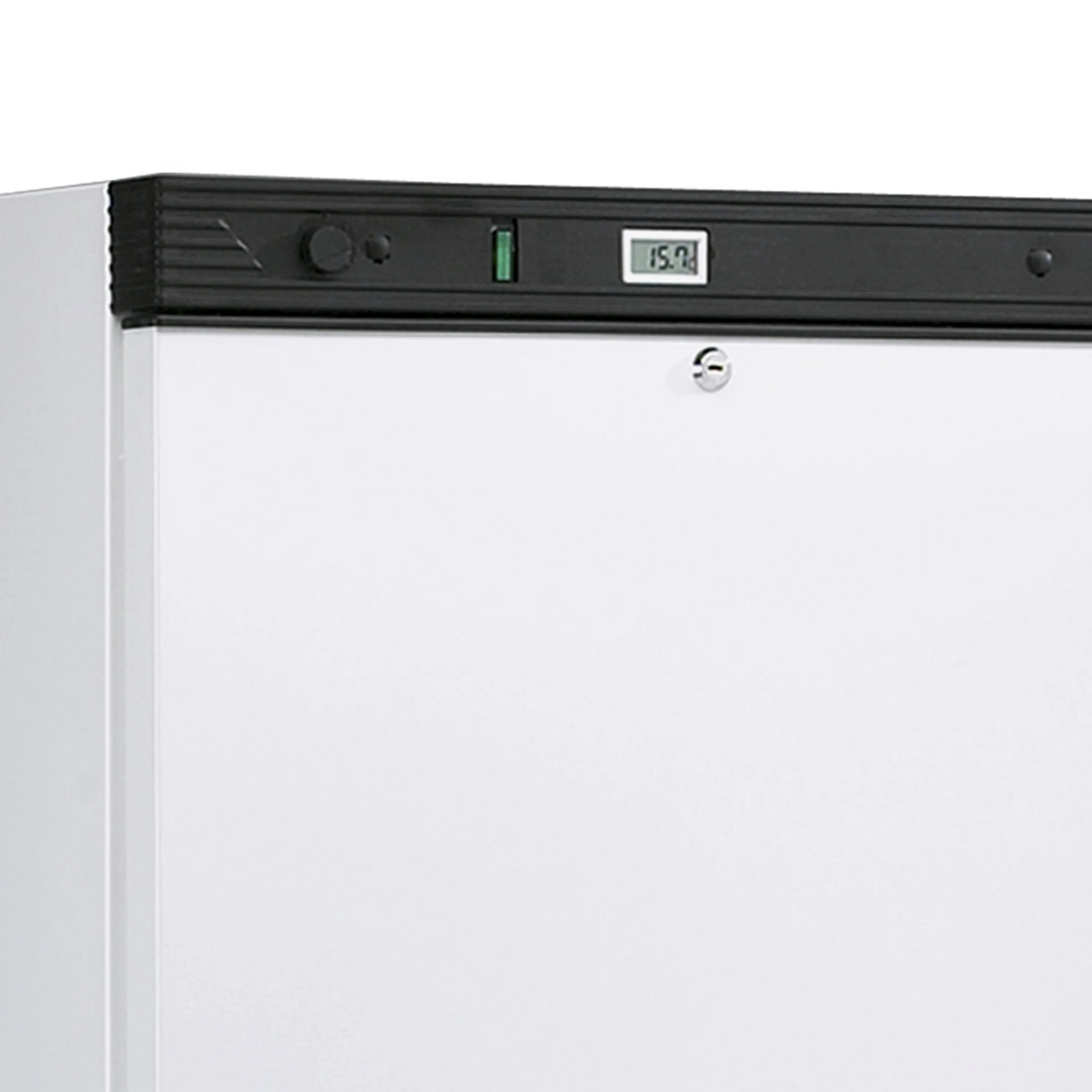 Tefcold 300L Single Door Freezer (UFFS371SD) close up on digital display 