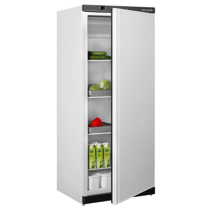 Tefcold 620L Single Door Refrigerator (UR600W1) white exterior and open door
