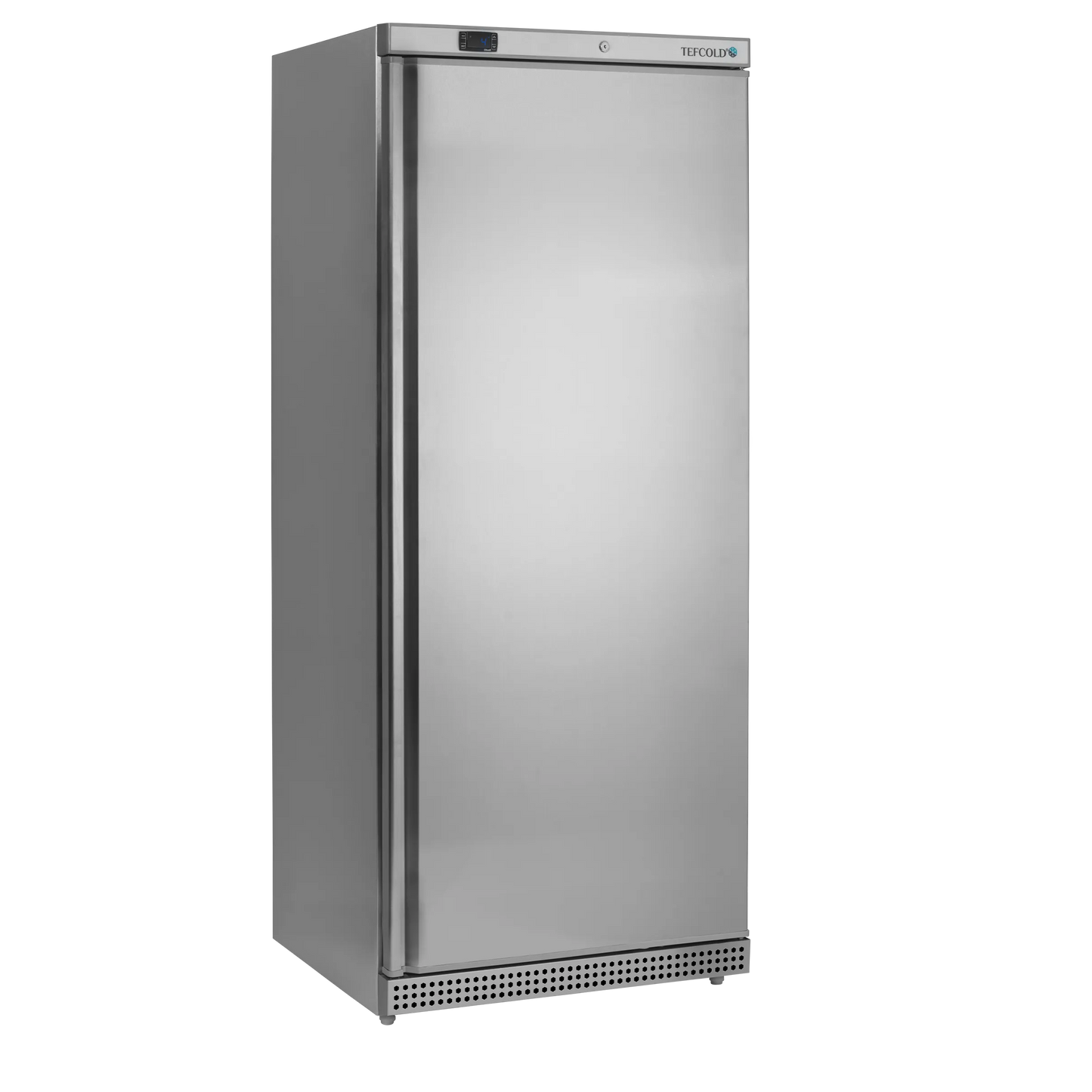 Tefcold 620L Single Door Refrigerator (UR600X1) stainless steel exterior and closed door