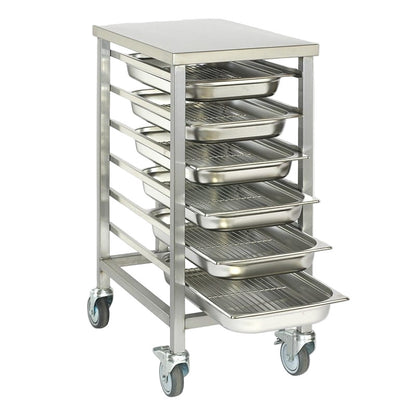 Vizu 6-Tier Mobile Landing Trolley (VI020) with trays
