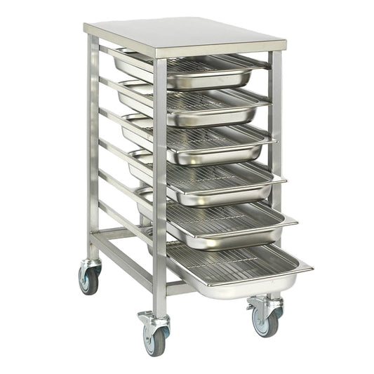 Vizu 6-Tier Mobile Landing Trolley (VI020) with trays