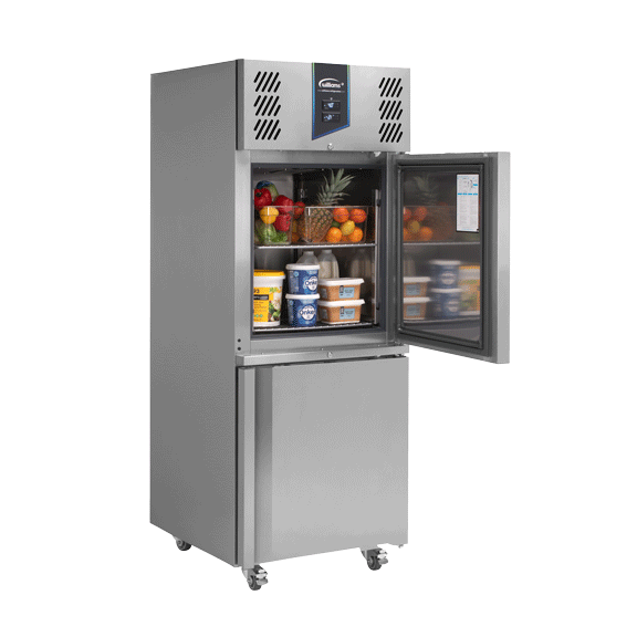 Williams 378L Single Door Fridge-Freezer (VVJ1) top door open and full as refrigerator