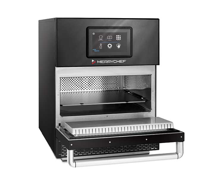 Merrychef High Speed Oven Connex 16 in carbon black with open door
