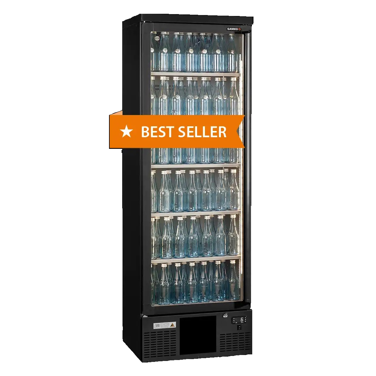 Gamko Upright Bottle Cooler (MG3/300) with black exterior