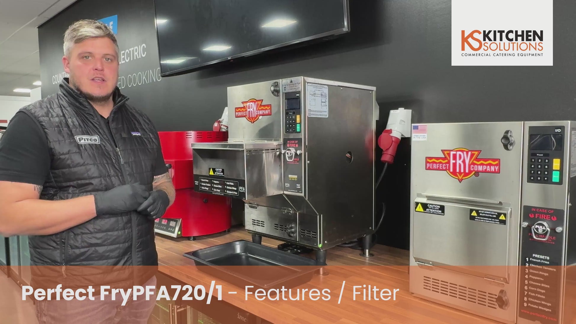 Showing the features and filter of the Perfect Fry