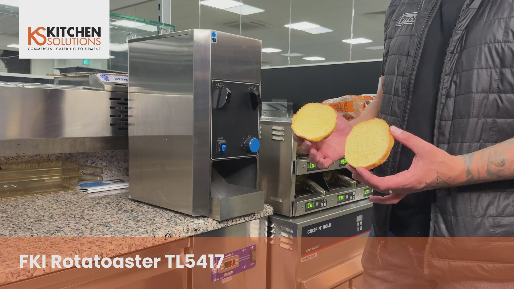 Kitchen Solutions showing how FKI TL5417 Rotatoaster works
