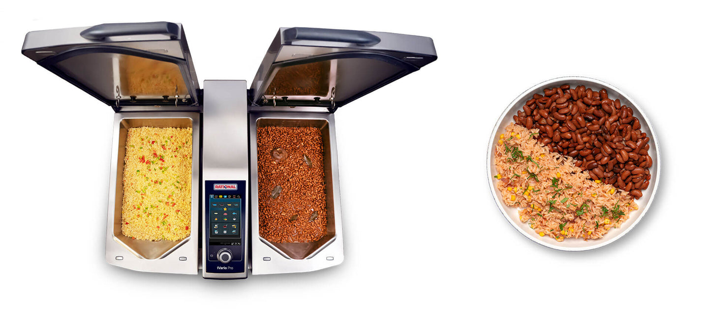iVario Pro 2-S 2x 25L cooking rice and beans
