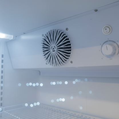Prodis Display Refrigerator  (XD381-LE) internal fan close up 
