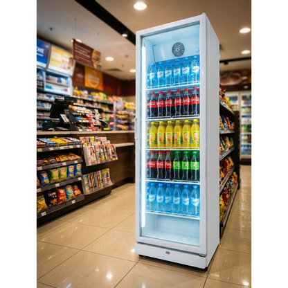 Prodis Display Refrigerator  (XD381-LE) fully stocked in a shop
