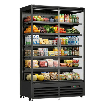 Prodis 1310mm Refrigerated Multideck, Black (XMD1250-MK2-K) full of product