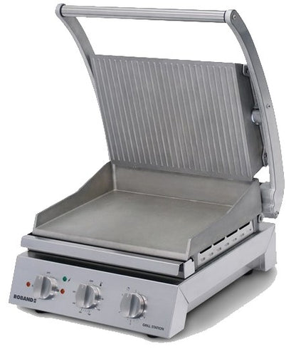 Roband Panini Grill GSA610R Ribbed Top, Smooth Bottom
