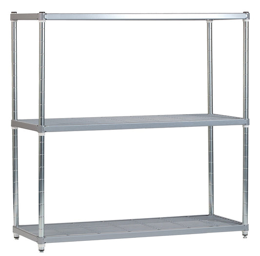 1200mm wide 3-tier Nylon coated wire shelving
